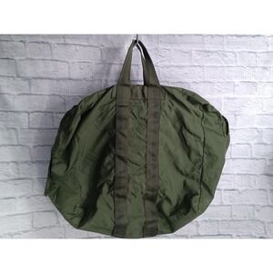 Vintage US Military Flyer Kit Bag OD Green Canvas Duffel Heavy Duty Carry  s12